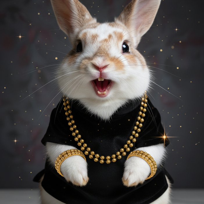 Rabbit Necklace and Bracelet Combo